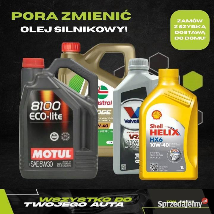 OLEJE SILNIKOWE PŁUKANKI FILTRY CZĘŚCI Oleje silnikowe pomorskie Nowa Karczma sprzedam