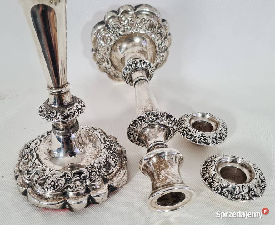 Para świeczników srebro 1927 067 Warszawa