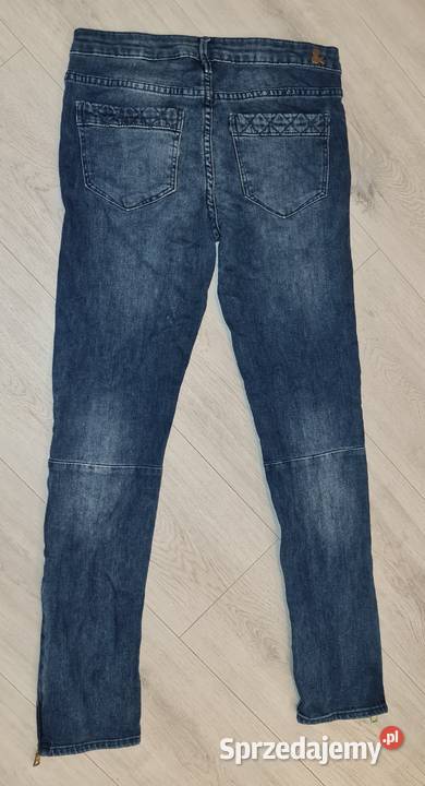 Spodnie rurki skinny zipy przeszycia 36S Łódź