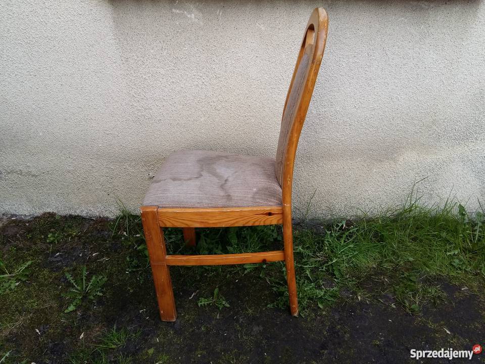 Porządne drewniane krzesło 265 46cm Kościan sprzedam