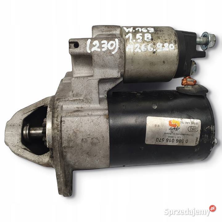 ROZRUSZNIK Mercedes W169 15 8V 0986018570 Układ elektryczny silnika Chełm
