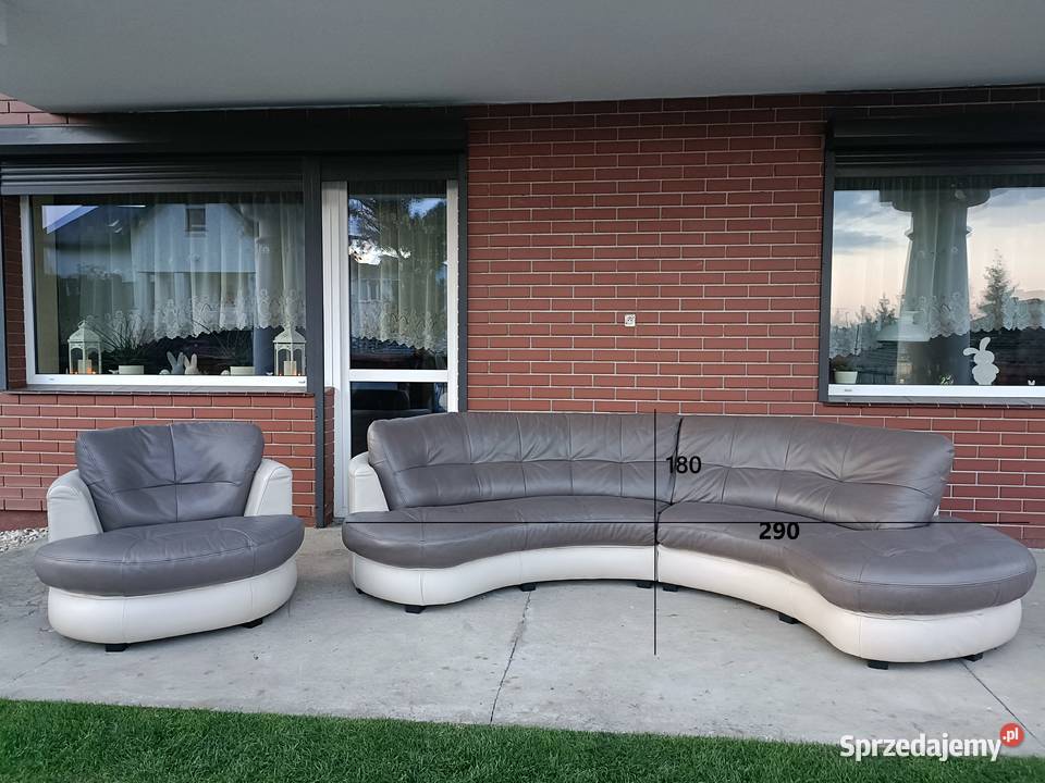 Sprzedam narożnik plus fotel ze skóry wielkopolskie Konin