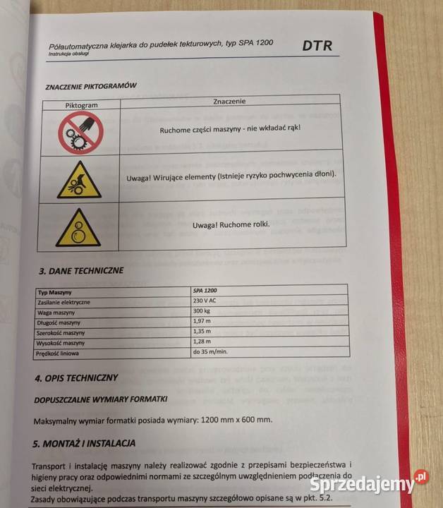 Sklejarka do opakowań spa 1200mm 600mm Lubań