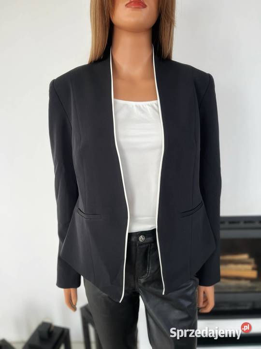 Marynarka Bonprix 40 czarna elegancka klasyczna Bez wzoru Augustówka