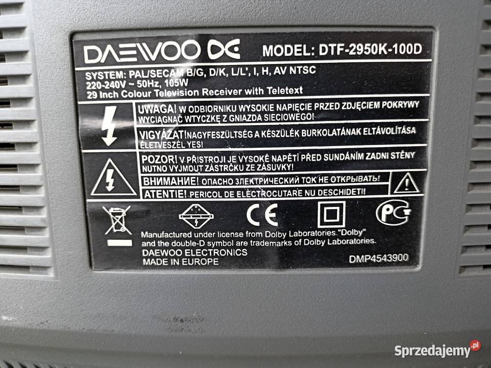 Telewizor DAEWOO NEO SLIM DTF2950K100D 29 Tarnobrzeg
