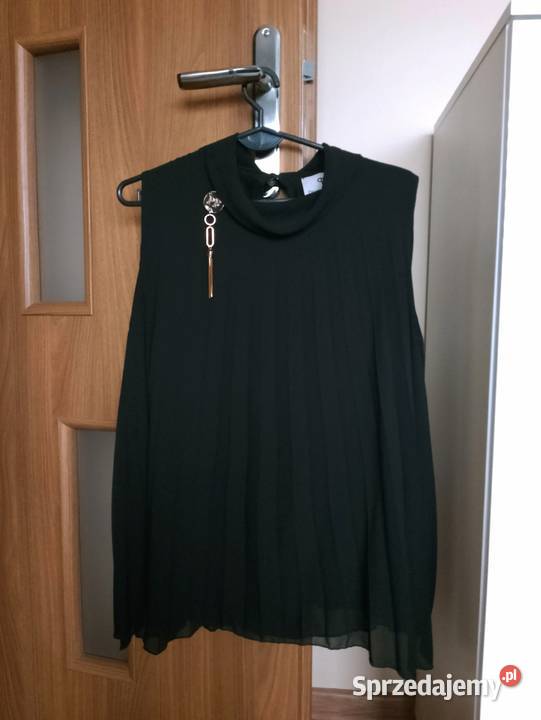 HIT bluzka czarna plisowana Paparazzi logo S M L Łapy