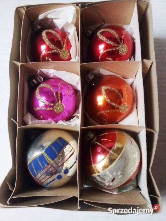 stare szklane bombki vintage PRL Boże Narodzenie Częstochowa