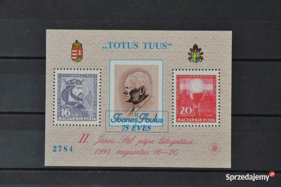 Znaczki Papież Jan Paweł II Węgry Bloki Sobótka