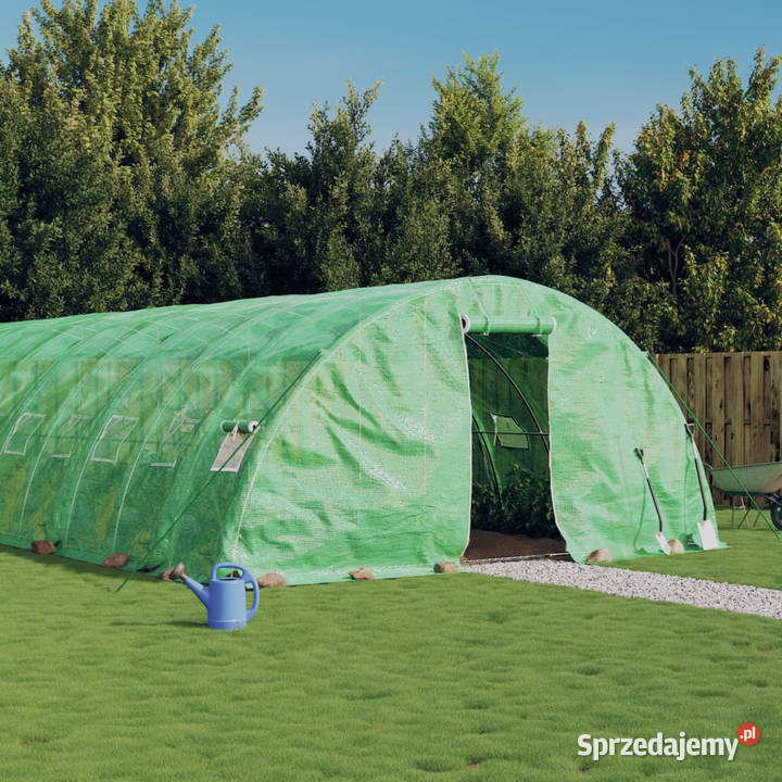 Szklarnia ze stalową ramą zielona 40 m 8x5x23 m sprzedam