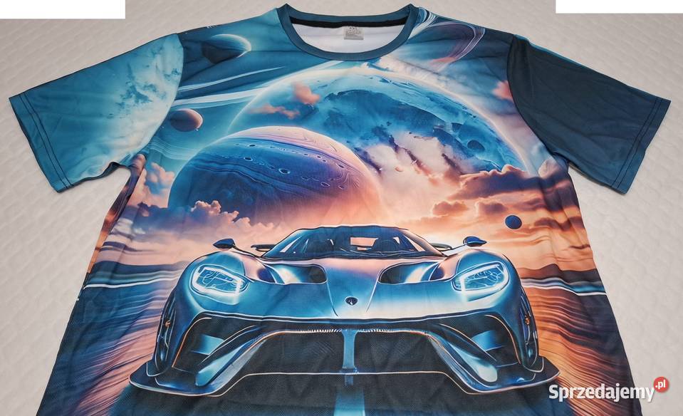 Koszulka krótki rękaw Tshirt wielobarwna auto Czeladź