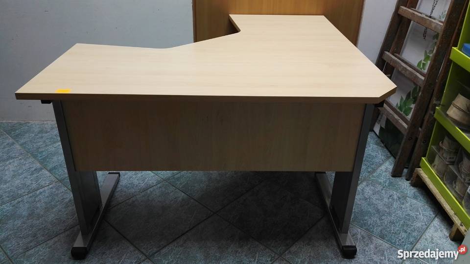 Biurko narożne z kontenerem Wuteh buk meble Poznań