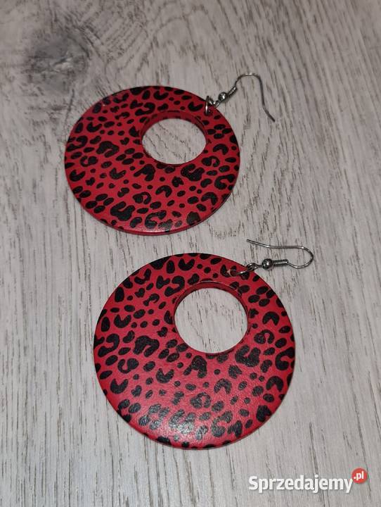 Kolczyki damskie panterka czerwień Łódź