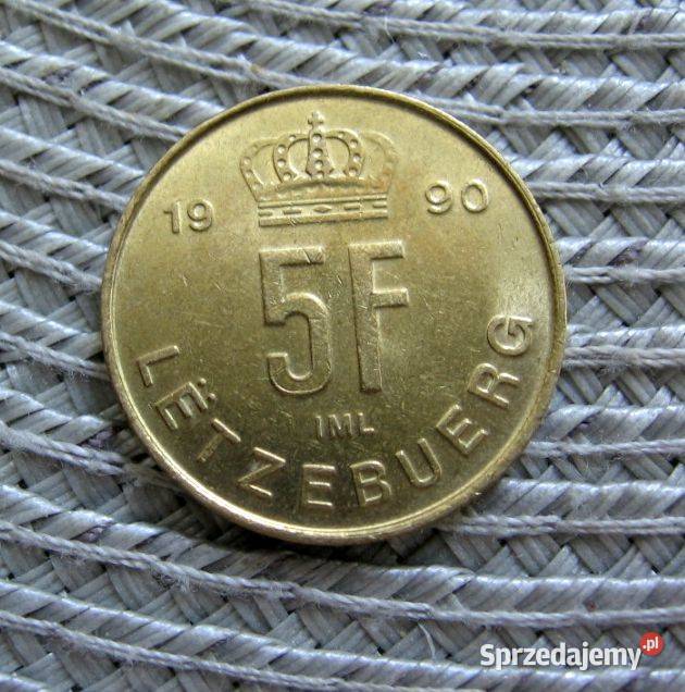Luksemburg 5 Franków 1990r Kalisz