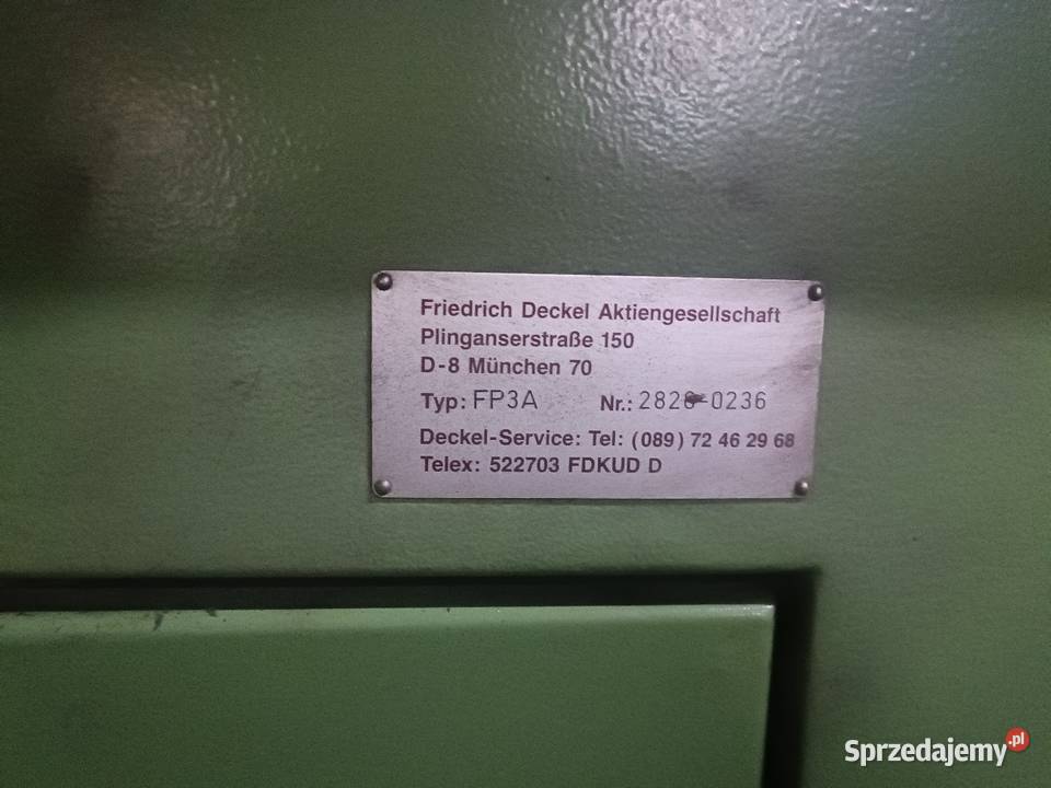 Frezarka Deckel maho fp3a Katowice