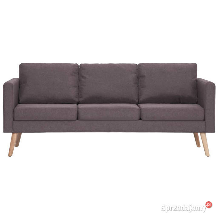 Sofa 3osobowa tapicerowana tkaniną taupe mazowieckie Warszawa