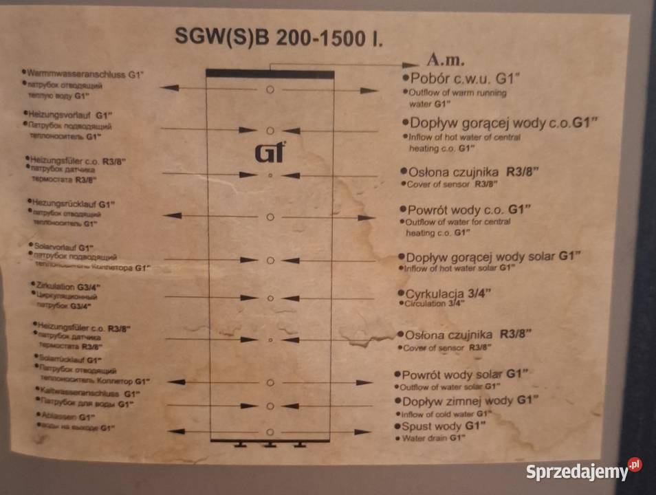 Zbiornik CWU 300l Dwie wężownice Szyce
