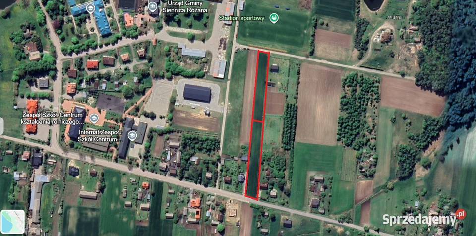 Działka budowlana 21ar Siennica Różana woj