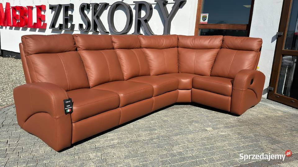 Narożnik 296x184 SKÓRA NATURALNA 100 gruba Żory