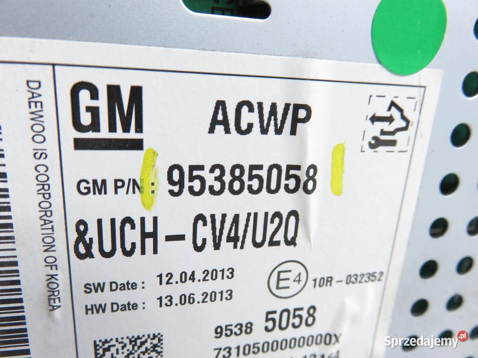 RADIO CHEVROLET SPARK M300 95385058