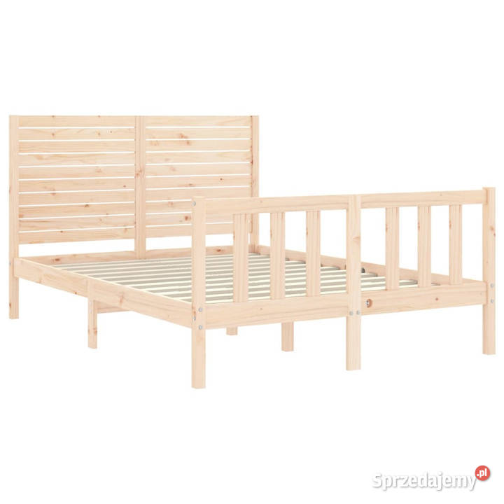 Rama łóżka z wezgłowiem lite drewno WM3193176 Warszawa sprzedam