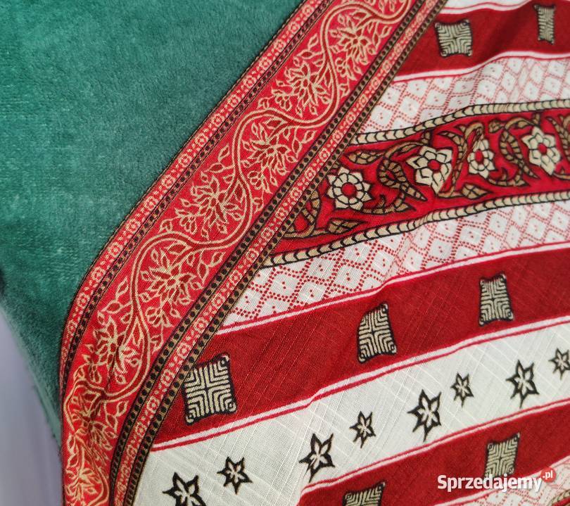 Duża orientalna chusta dupatta wzór pasy Dla kobiet Szczecin