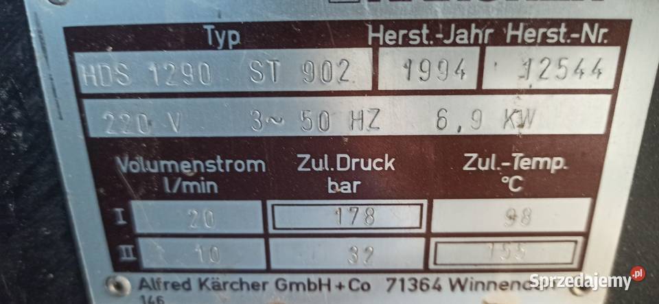Myjka ciśnieniowa Karcher HDS 1290 ST Dom i Ogród Piotrków Trybunalski sprzedam