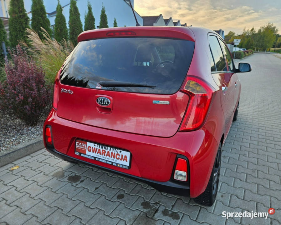 Kia Picanto Zadbany Lift Oryg73 Rata500 II 2011 czerwony Samochody osobowe wielkopolskie Śrem