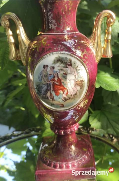 Lampa Empire Ware England z 2 uchwytami i złotym Pabianice