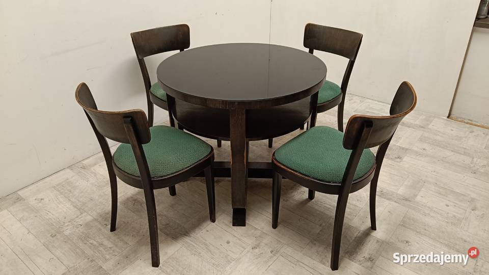 stolik kawowy art deco gabinetowy z krzesłami Radomsko