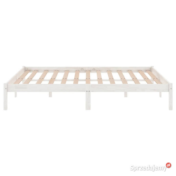 Rama łóżka biała lite drewno sosnowe 160 x 200 Warszawa