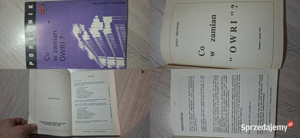 1 wydanie poradnik Co w zamian OWRI Orłowski Antykwariat