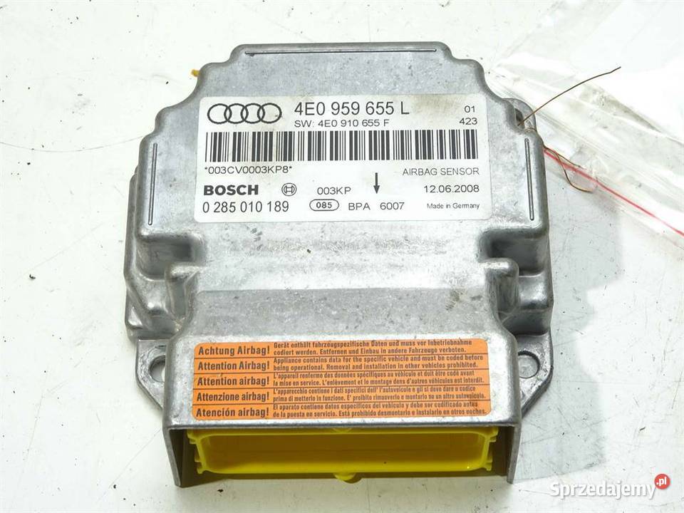 SENSOR AIRBAG AUDI A8 D3 4E0959655L 0210 CZUJNIK Poduszki powietrzne podkarpackie