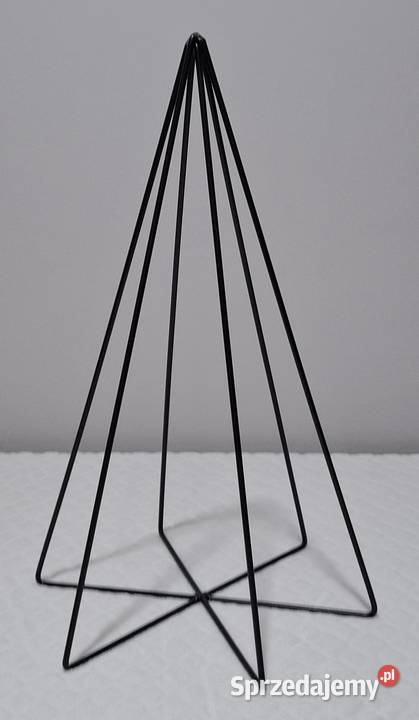 Druciana choinka czarna drut 4mm 255x40 wada czarny