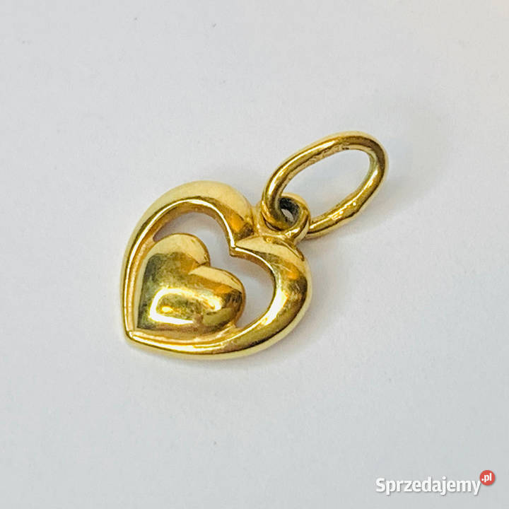 Złoty WISIOREK zawieszka 14K urocze SERDUSZKO złote