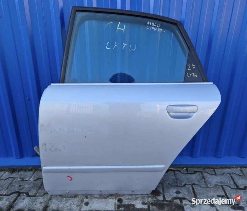 27 DRZWI TYŁ LEWY TYLNE LEWE AUDI A4 B6 SEDAN Działoszyce