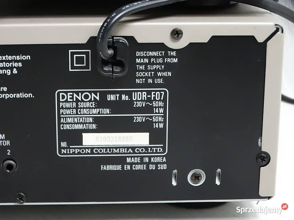 Odtwarzacz CD Magnetofon DENON UCDF07 UDRF07 Biłgoraj