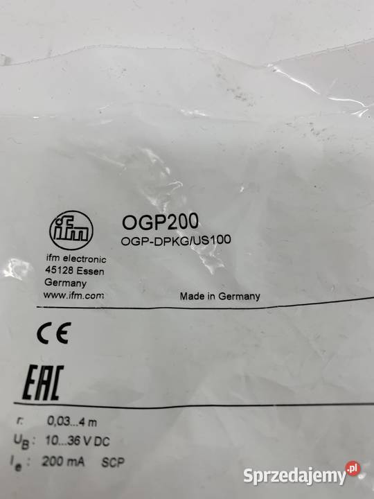 IFM OGP200 Czujnik refleksyjny
