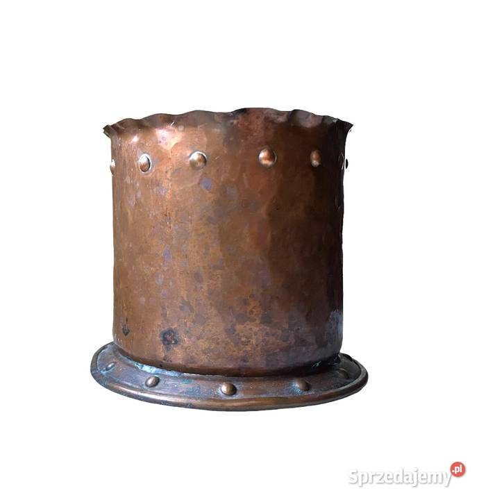 Miedziany cache pot osłona doniczki Warszawa sprzedam