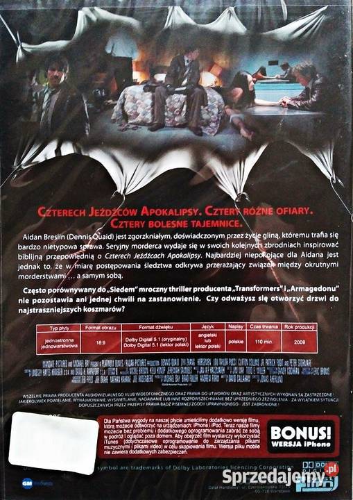 HORSEMAN JEŹDŹCY APOKALIPSY DENNIS QUAID Kultura i Rozrywka