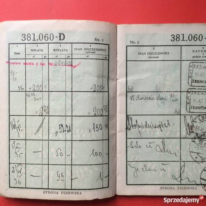 838 Książeczka Wkładkowa PKO Szczecin sprzedam