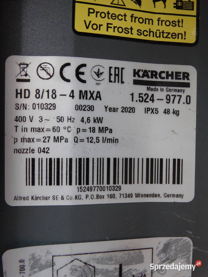 Myjka Ciśnieniowa Karcher HD 818 4 MXA zwijak Myjki ciśnieniowe Radom