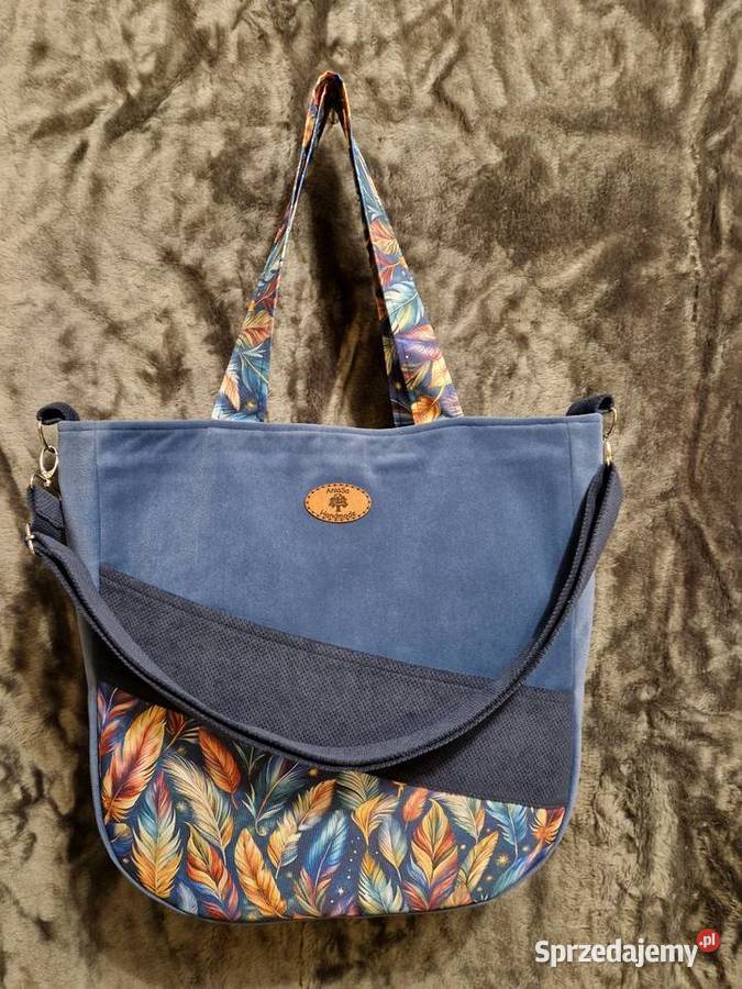Torba na ramię handmade niebieski Torby i torebki Wrocław