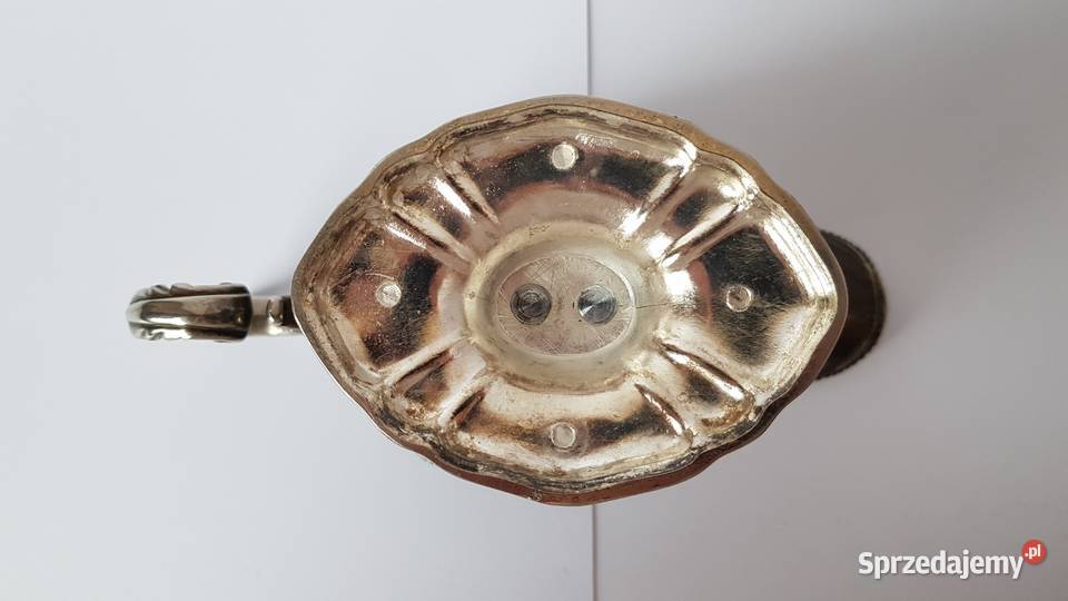 Stara metalowa platerowana sosjerka śląskie