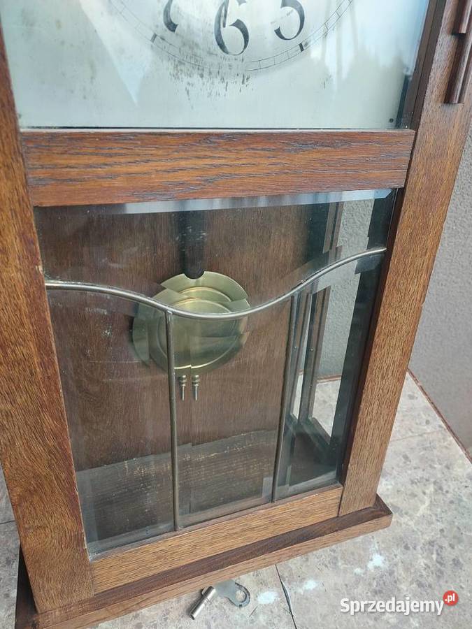 Stary zegar ścienny gabinetowy PHS przedwojenny Tczew