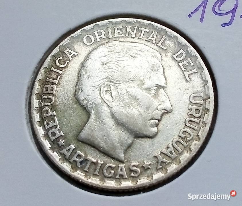URUGWAJ 50 CENTESIMOS 1943 rSREBRO 90700 ARTIGAS Legionowo