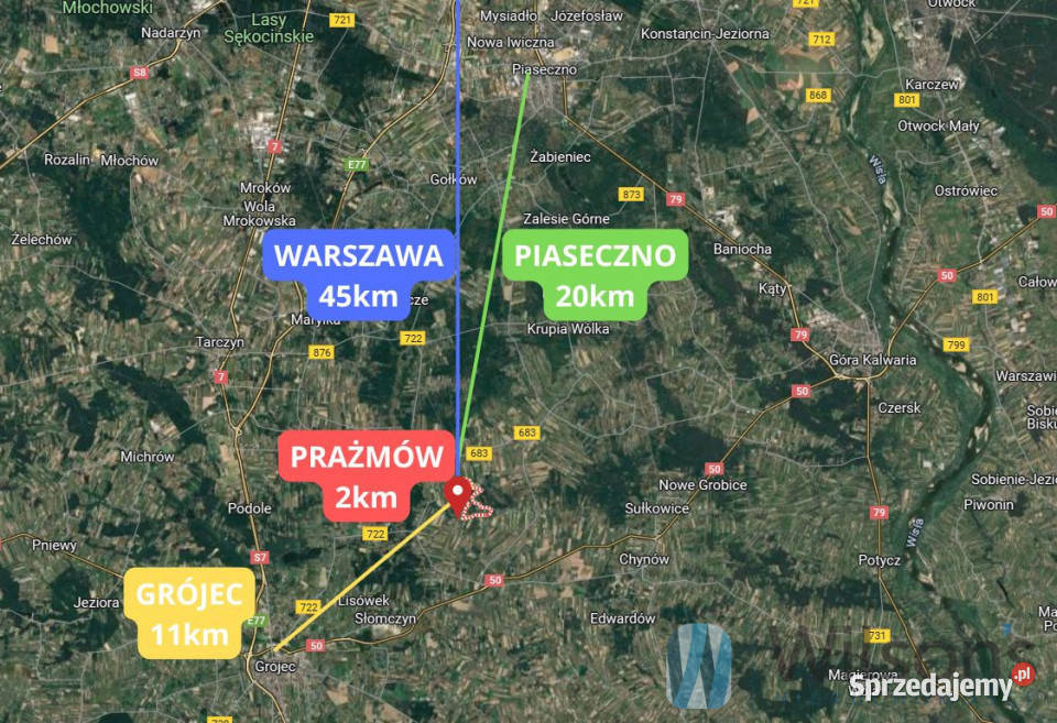 Grunt 1500m2 Błonie 1500m2 mazowieckie
