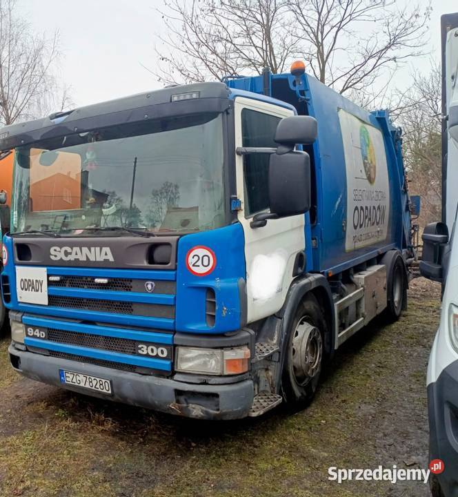 Scania P94 300 2003 Śmieciarka dwukomorowa Stan łódzkie Zgierz