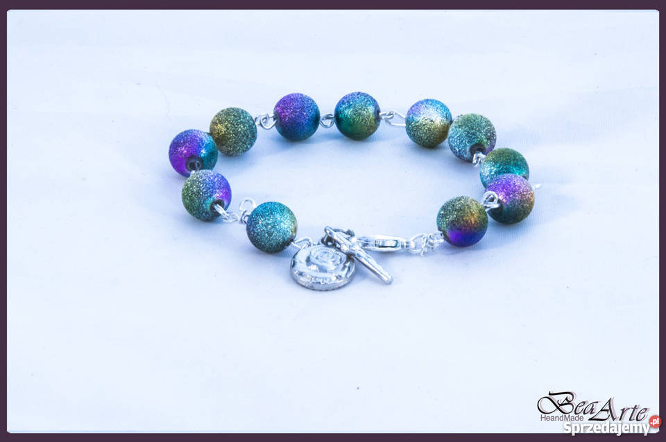 Różaniec dziesiątka bransoletka wielolokolorowa Łysa Góra