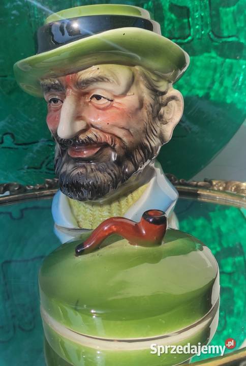 Antyczny Humidor pojemnik na tytoń w stylu Pabianice
