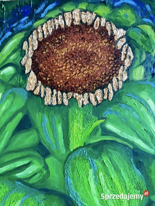 Obraz olejny na płótnie Słonecznik Łódź